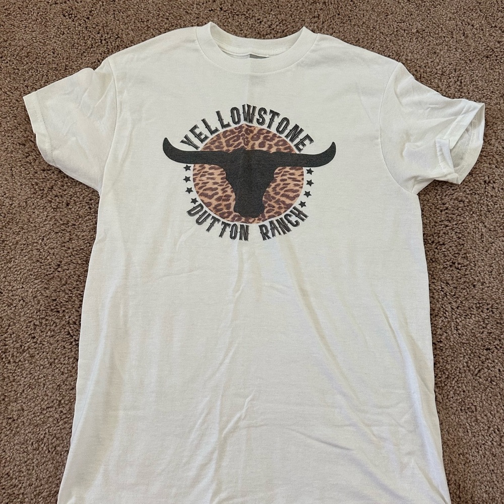 White Yellowstone Dutton Ranch Graphic T-Shirt